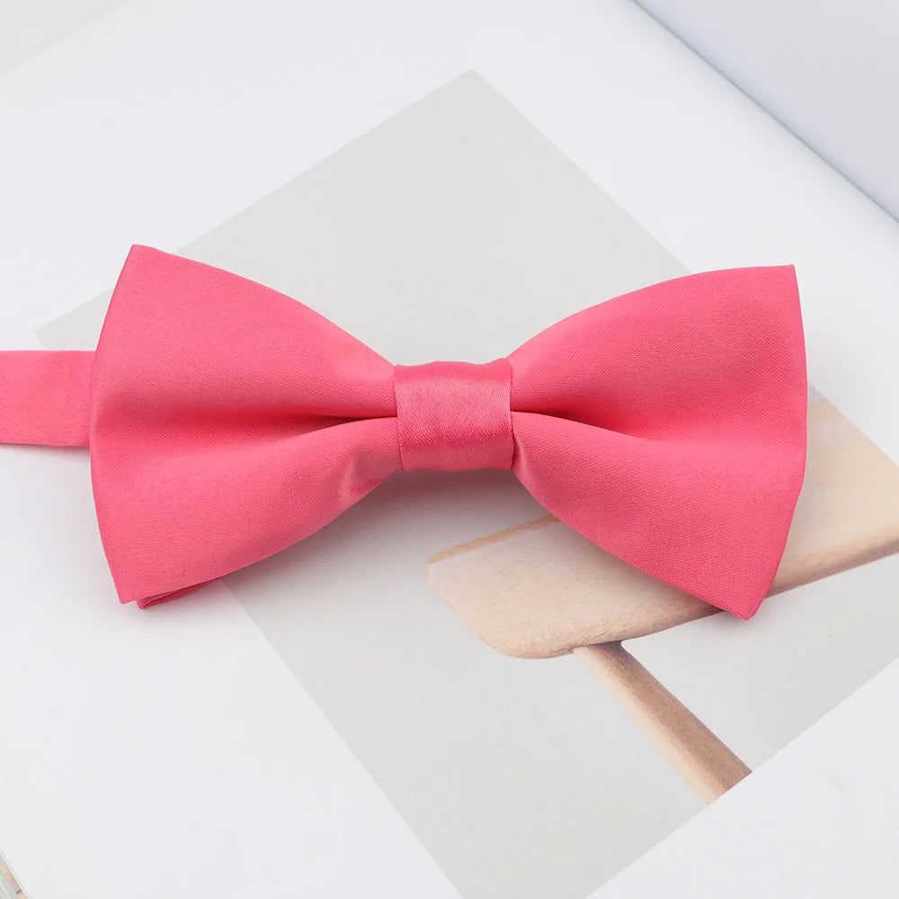 ZONFAZ Mens Solid Color Silk Bow Ties Colorful Casual Fashion Cute Soft Candy Color Bowties