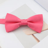 ZONFAZ Mens Solid Color Silk Bow Ties Colorful Casual Fashion Cute Soft Candy Color Bowties