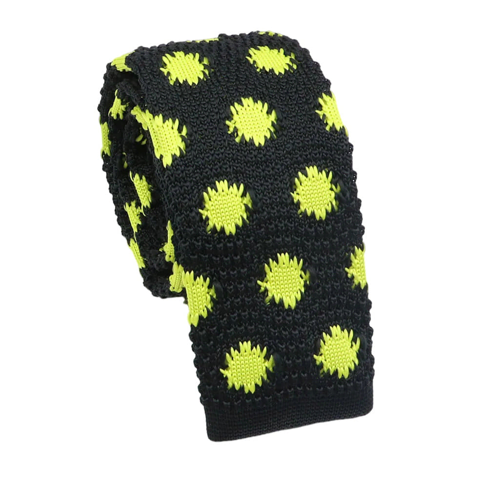 Black Lime Dotted Necktie