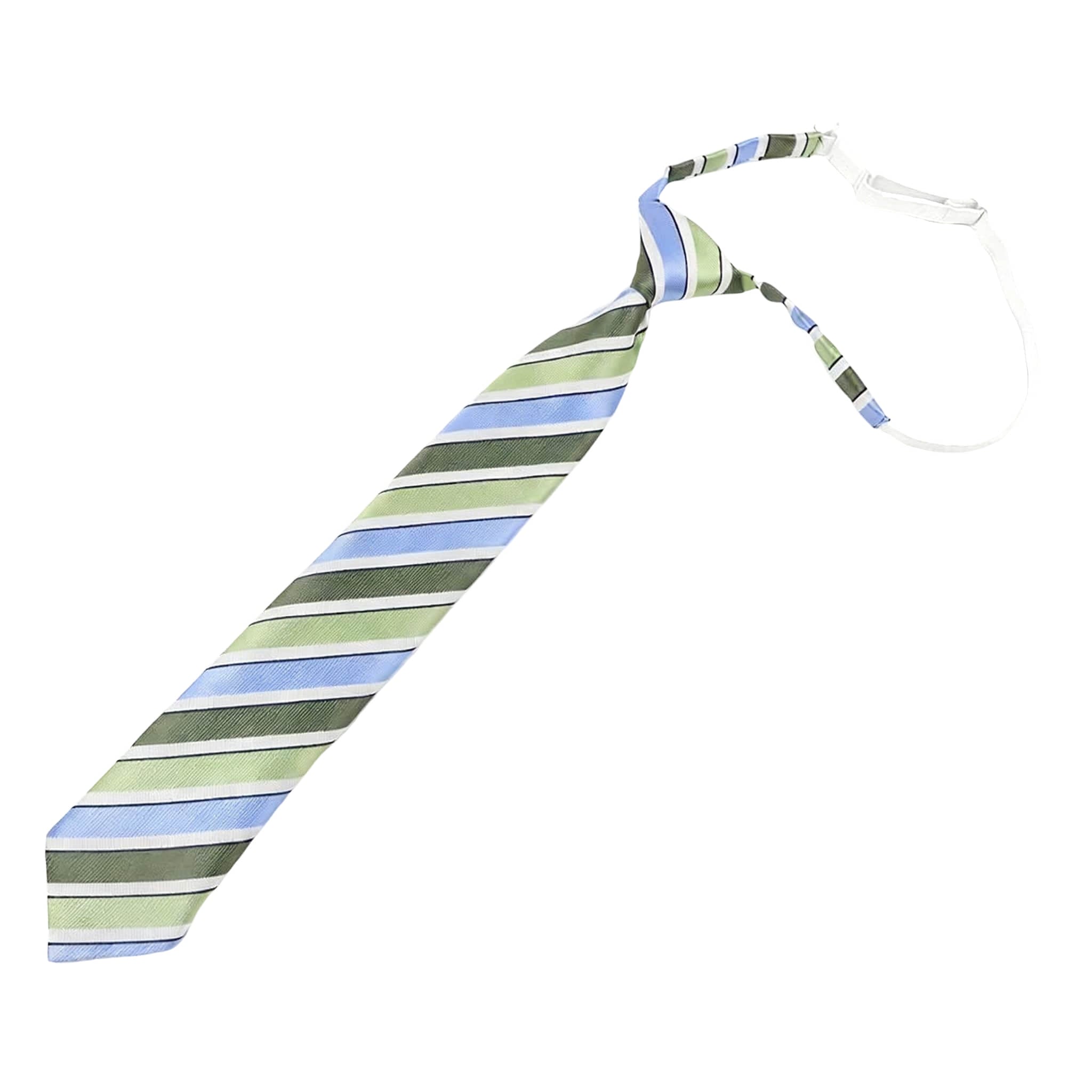 Blue Green Striped Necktie