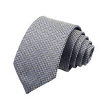 Gray Blue Grid Necktie