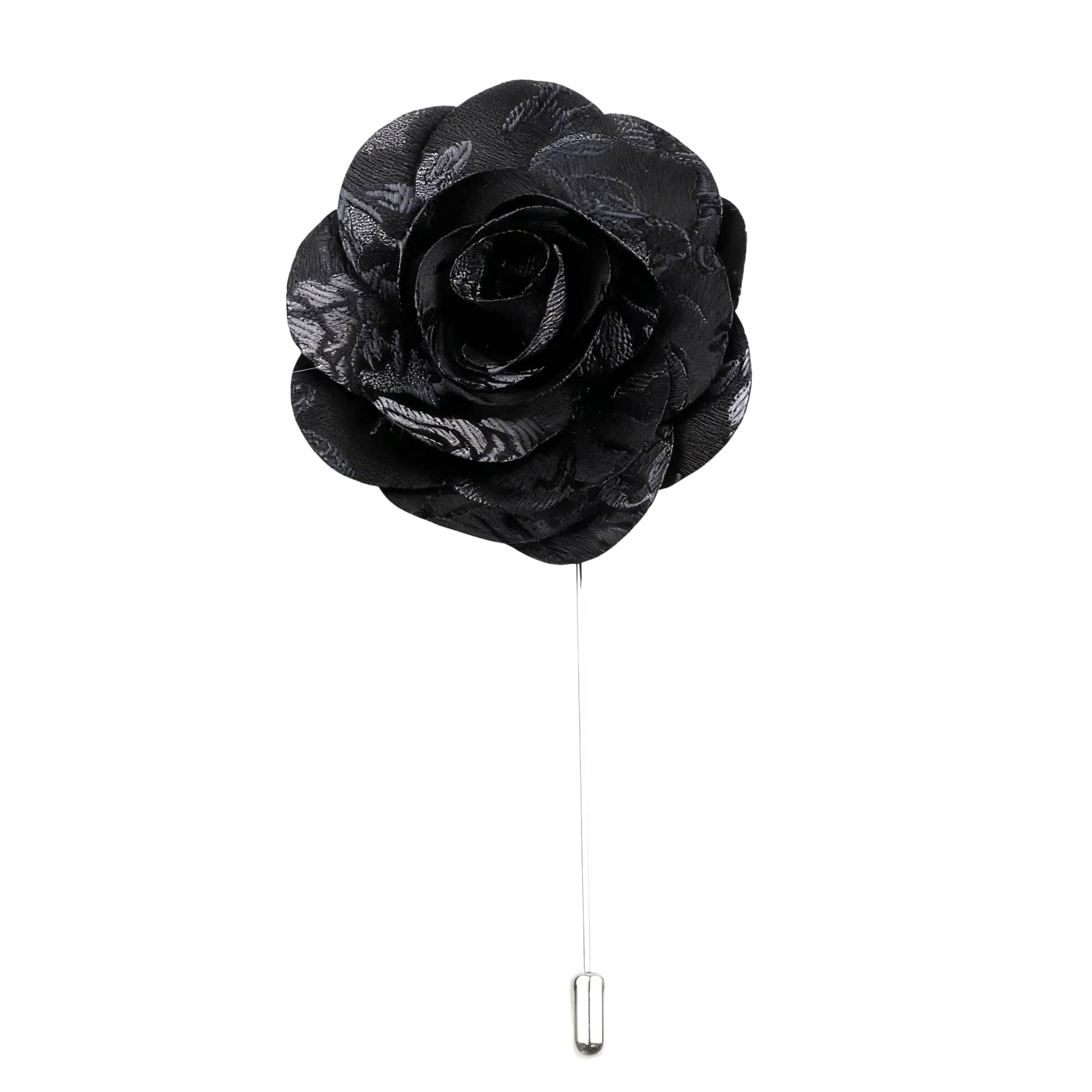Black Gray Patterned Lapel Pin