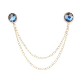 Gold Blue Solid Lapel Pin
