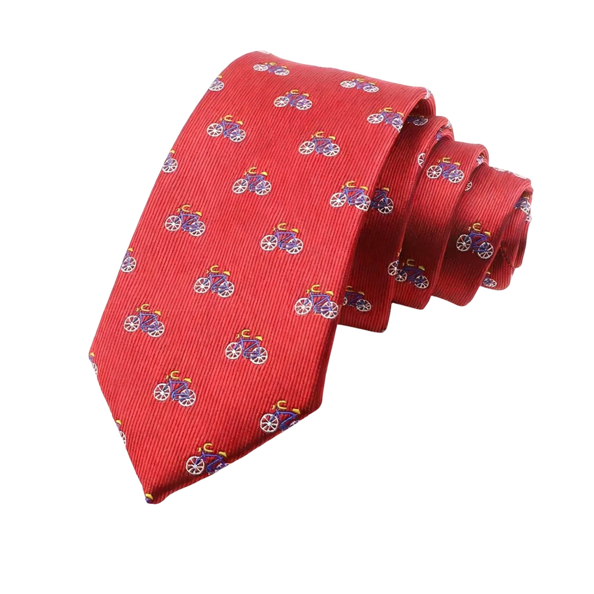 Red Blue Bicycle Necktie