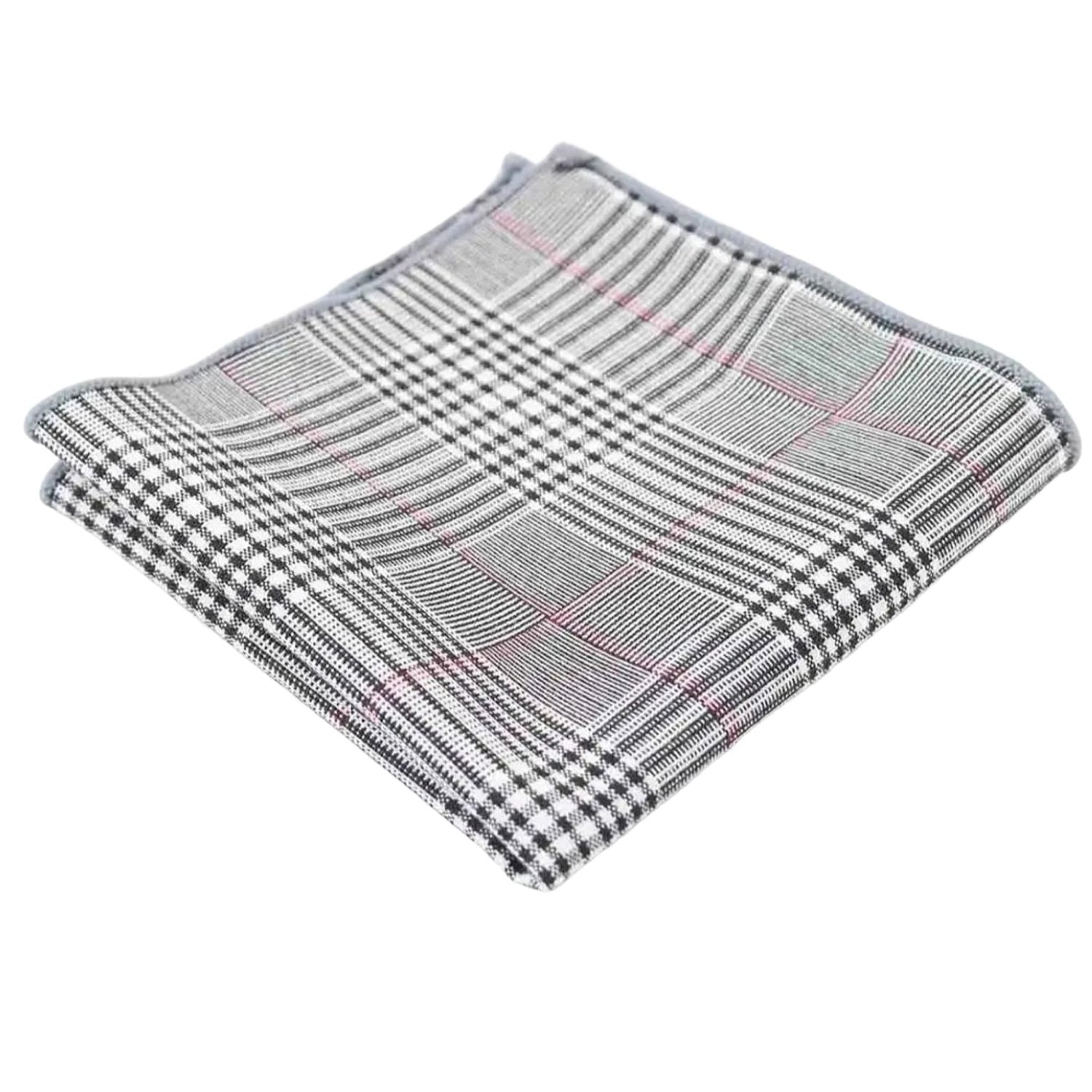 Gray With Plaid Pocket Square