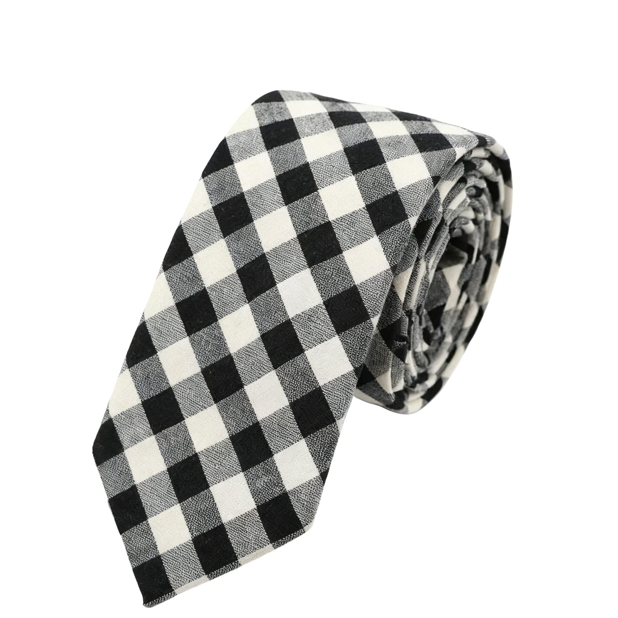 Purple Black Plaid Necktie