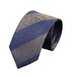 Navy Blue Gold Striped Necktie
