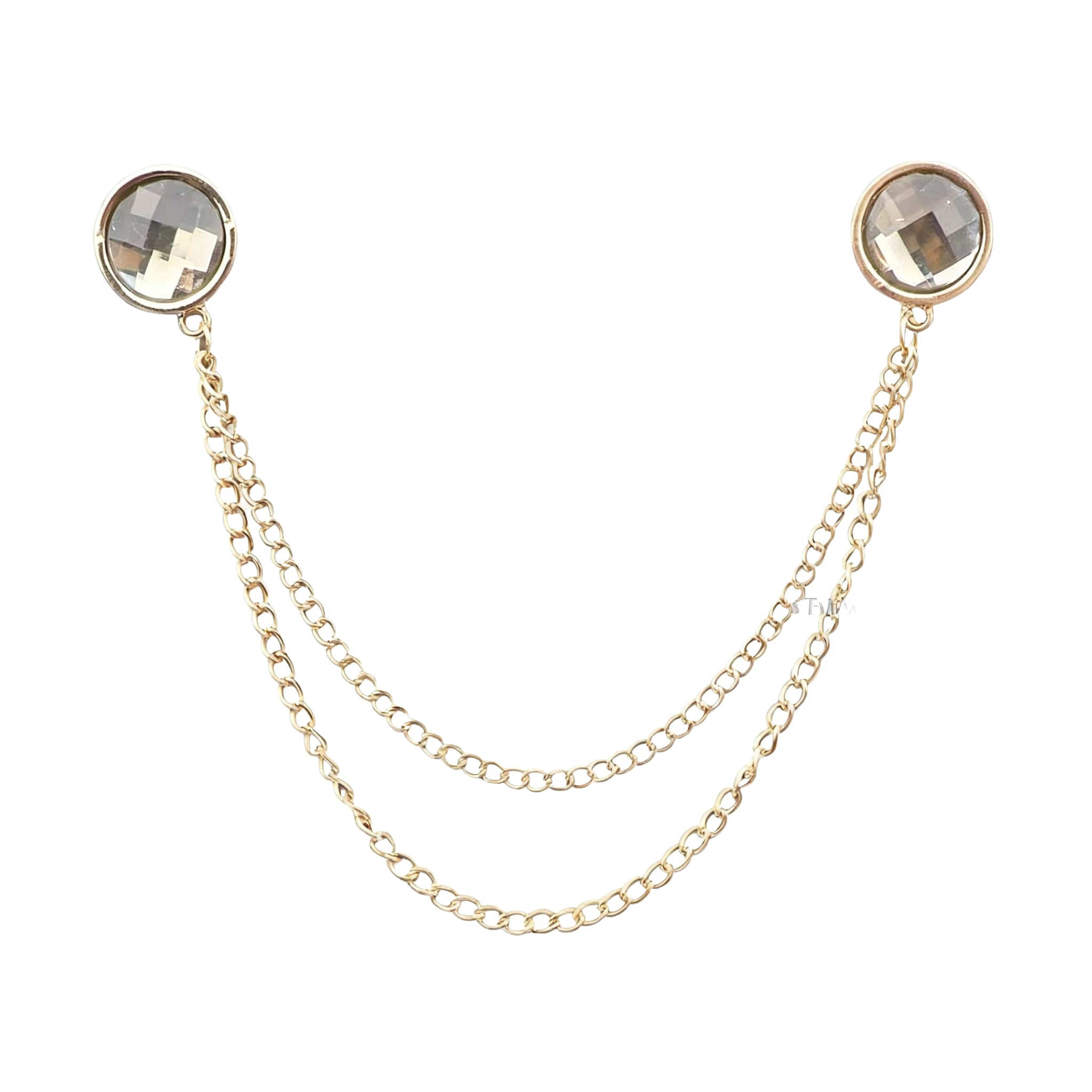 Gold Gray Solid Lapel Pin