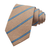 Brown Blue Striped Necktie