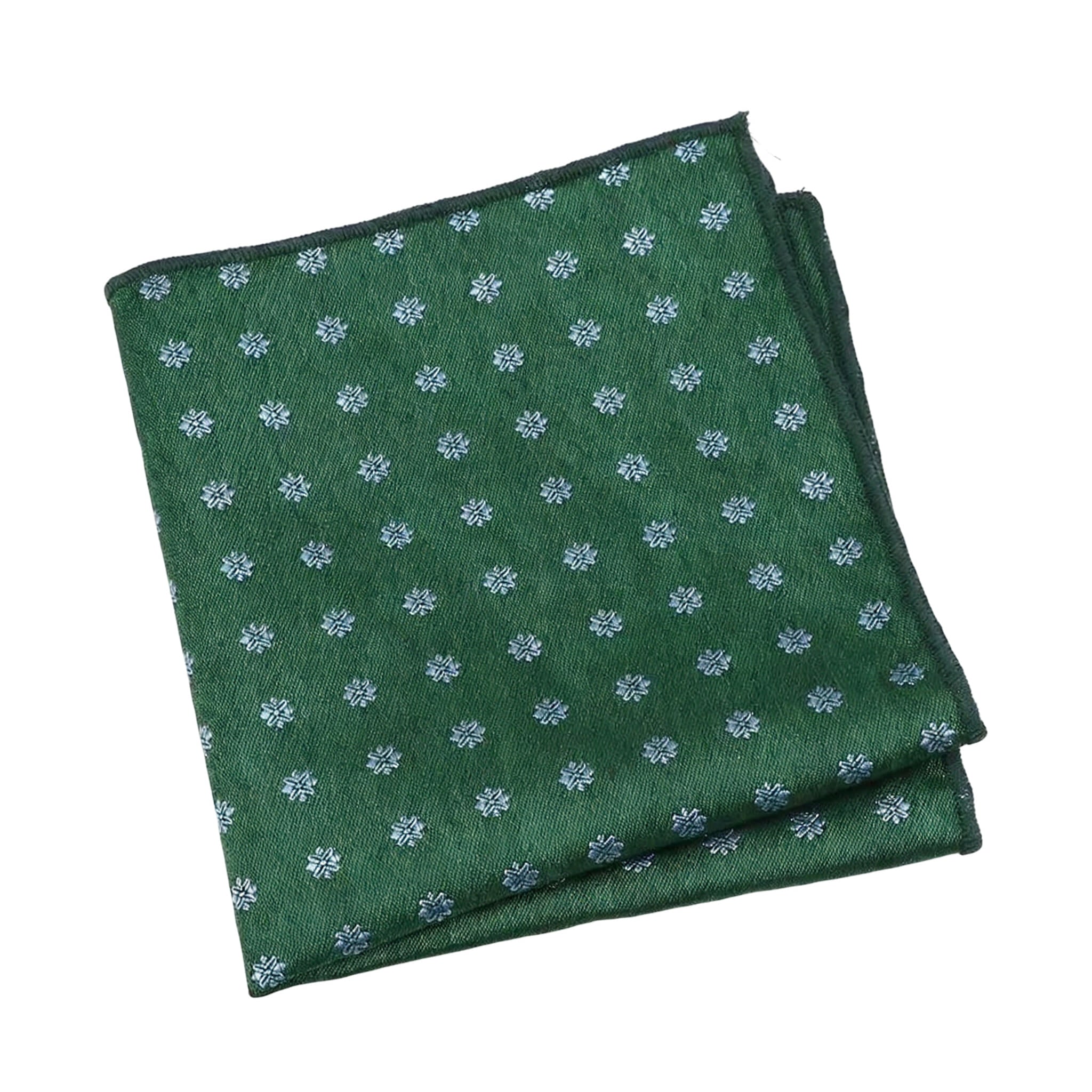 Green Blue Floral Pocket Square