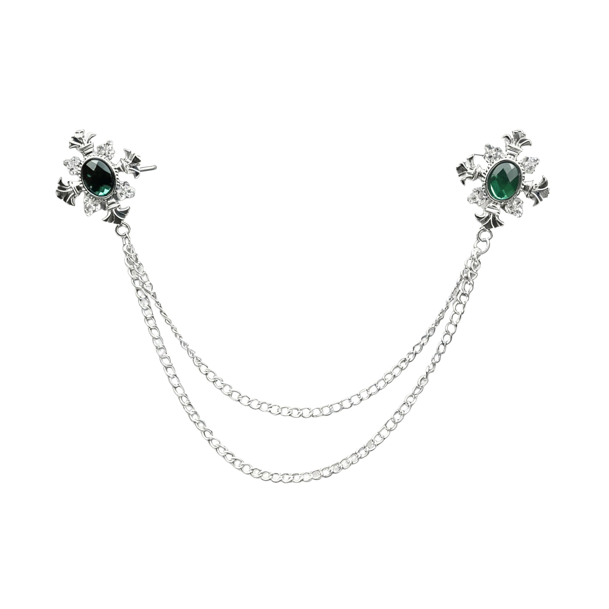 Silver Green Chain Accessorie