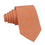Orange Black Geometric Necktie