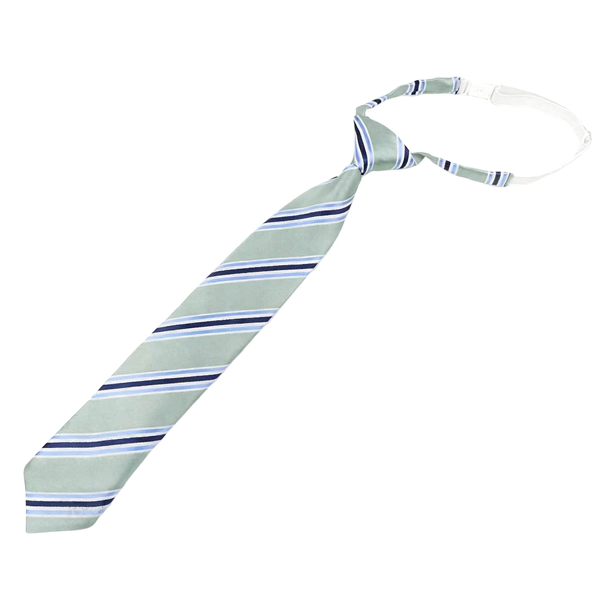 Sea Green Blue Striped Necktie