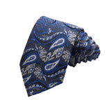 Gray Blue Paisley Necktie