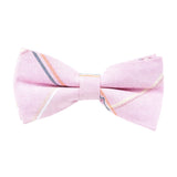 Pink Stripe Bow Tie
