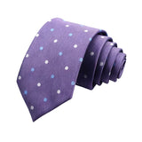 Purple White Polka Dot Necktie
