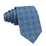 Blue Yellow Floral Necktie