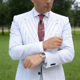 Red Necktie With White Paisley