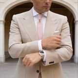 Pink With White Grid Necktie