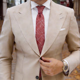 Red with Red Textured Necktie