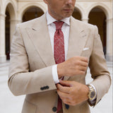 Red with Red Textured Necktie