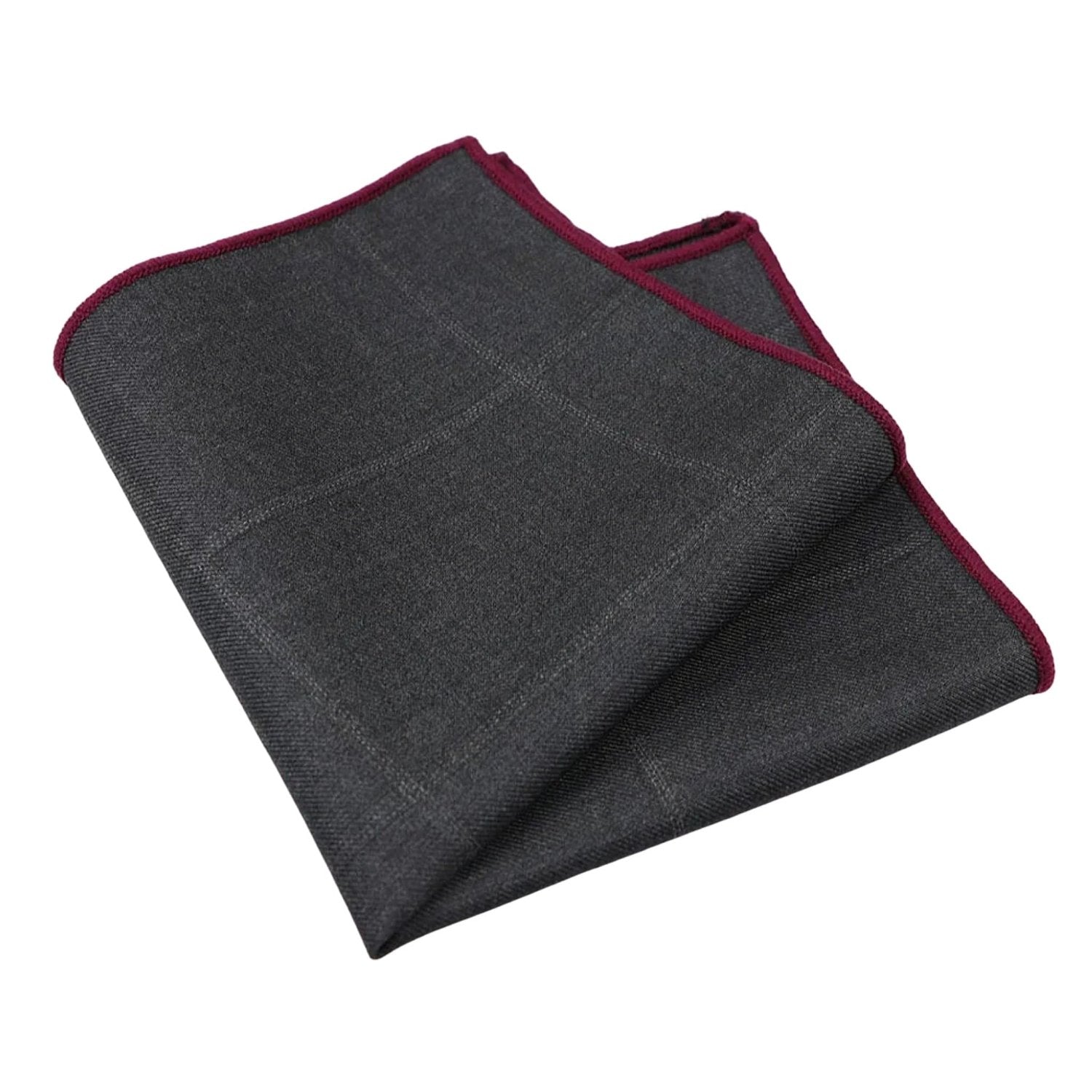 Dark Gray with Light Gray Plaid Pocket Square