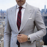 Red With Blue Stripe Necktie