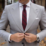 Red With Blue Stripe Necktie