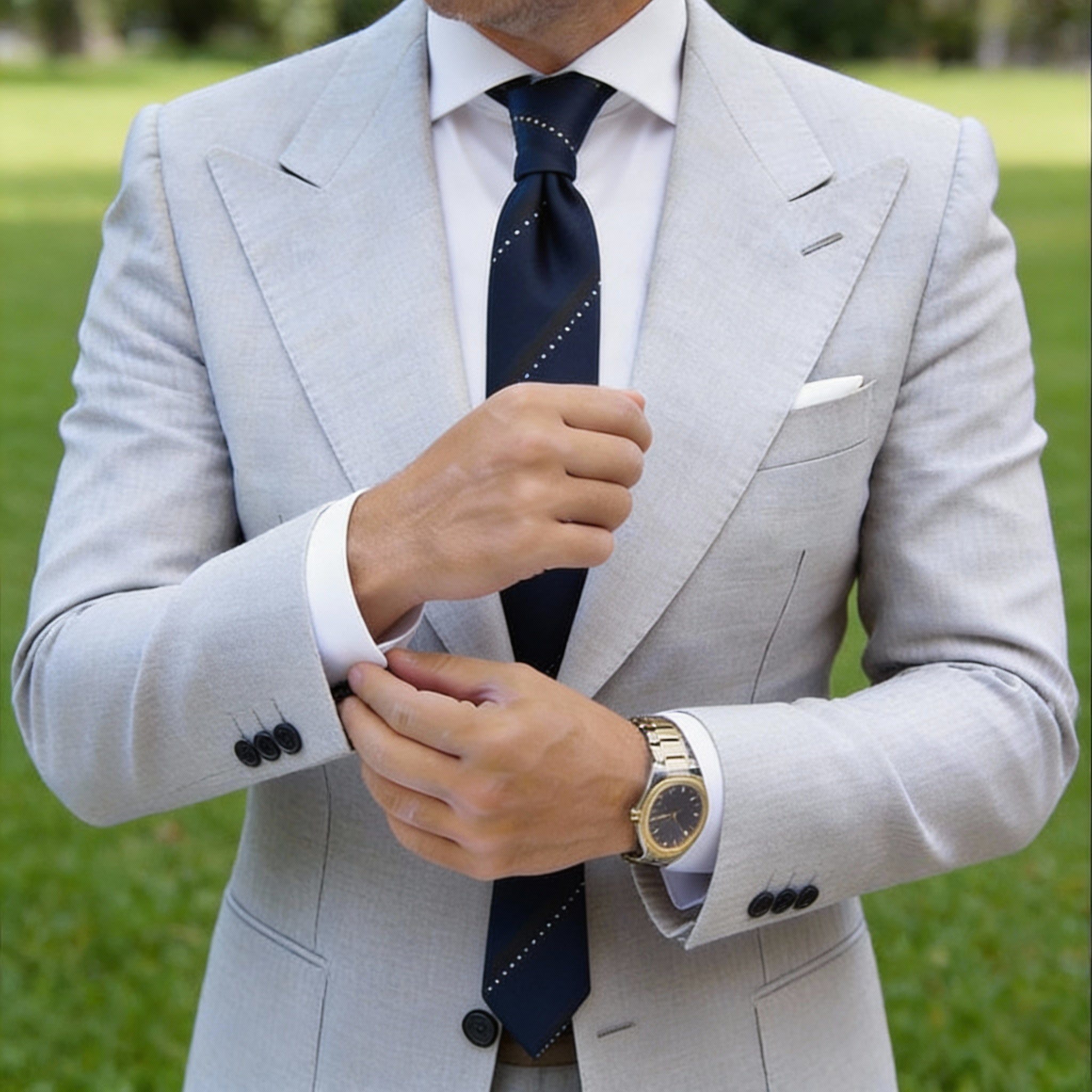 Dark Blue with Dark Diagonal Stripes Necktie