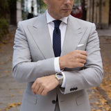 Blue Necktie With Red Dot