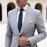 Navy Blue With Light Blue & Pink Squares Necktie