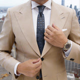 Dark Blue With Light Blue Square Necktie