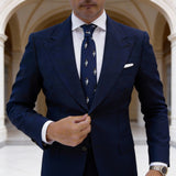 Navy Blue with White Penguin Necktie