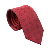 Navy Blue Black Geometric Necktie