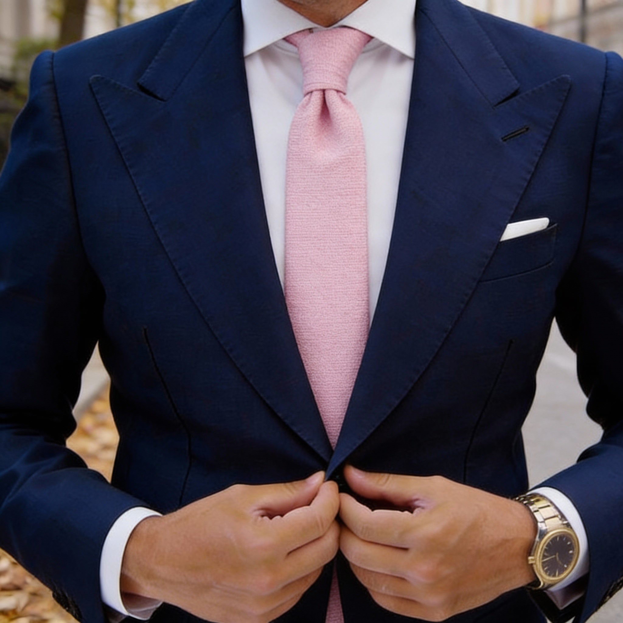 Pink Solid Necktie