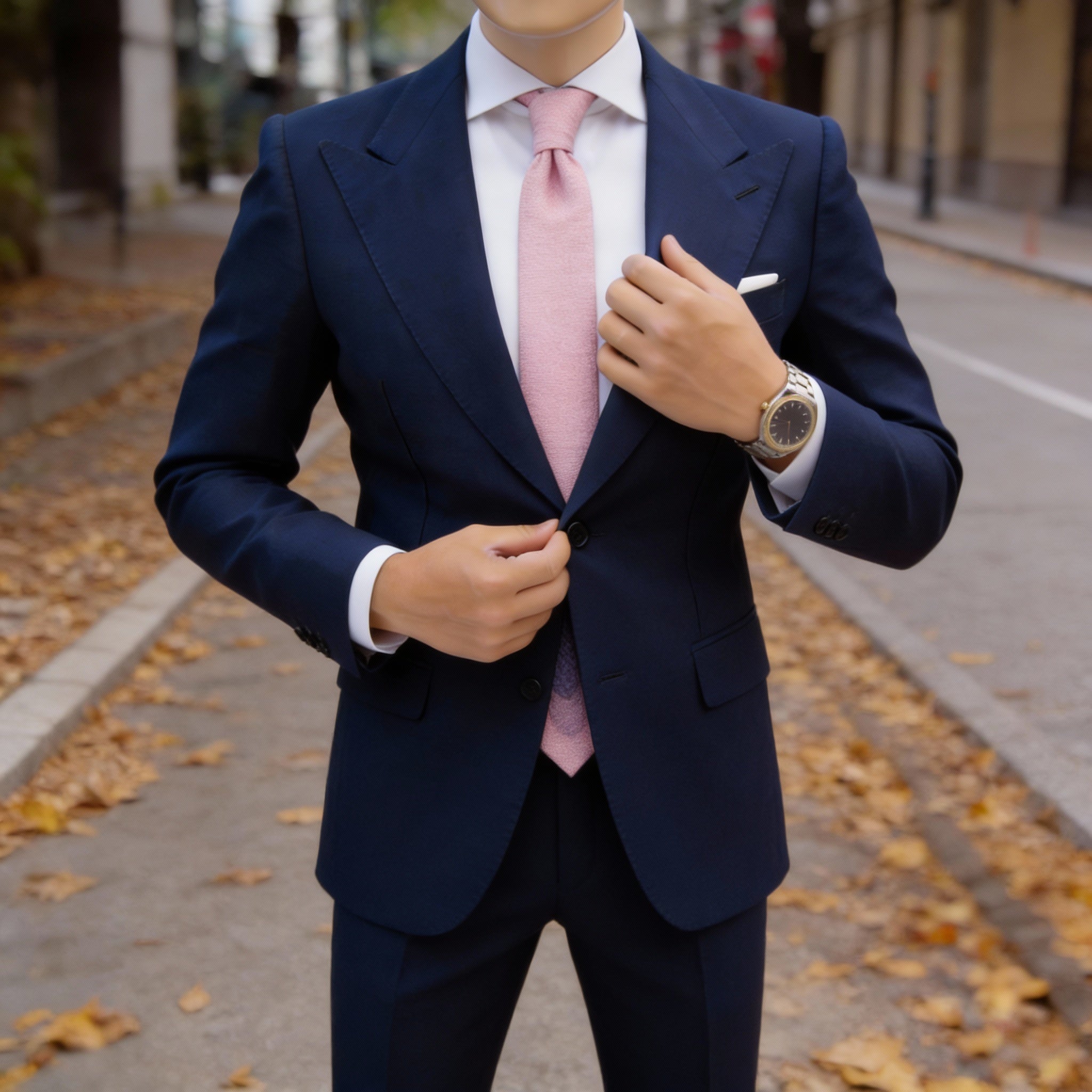 Pink Solid Necktie