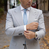 Light Blue with Solid Necktie