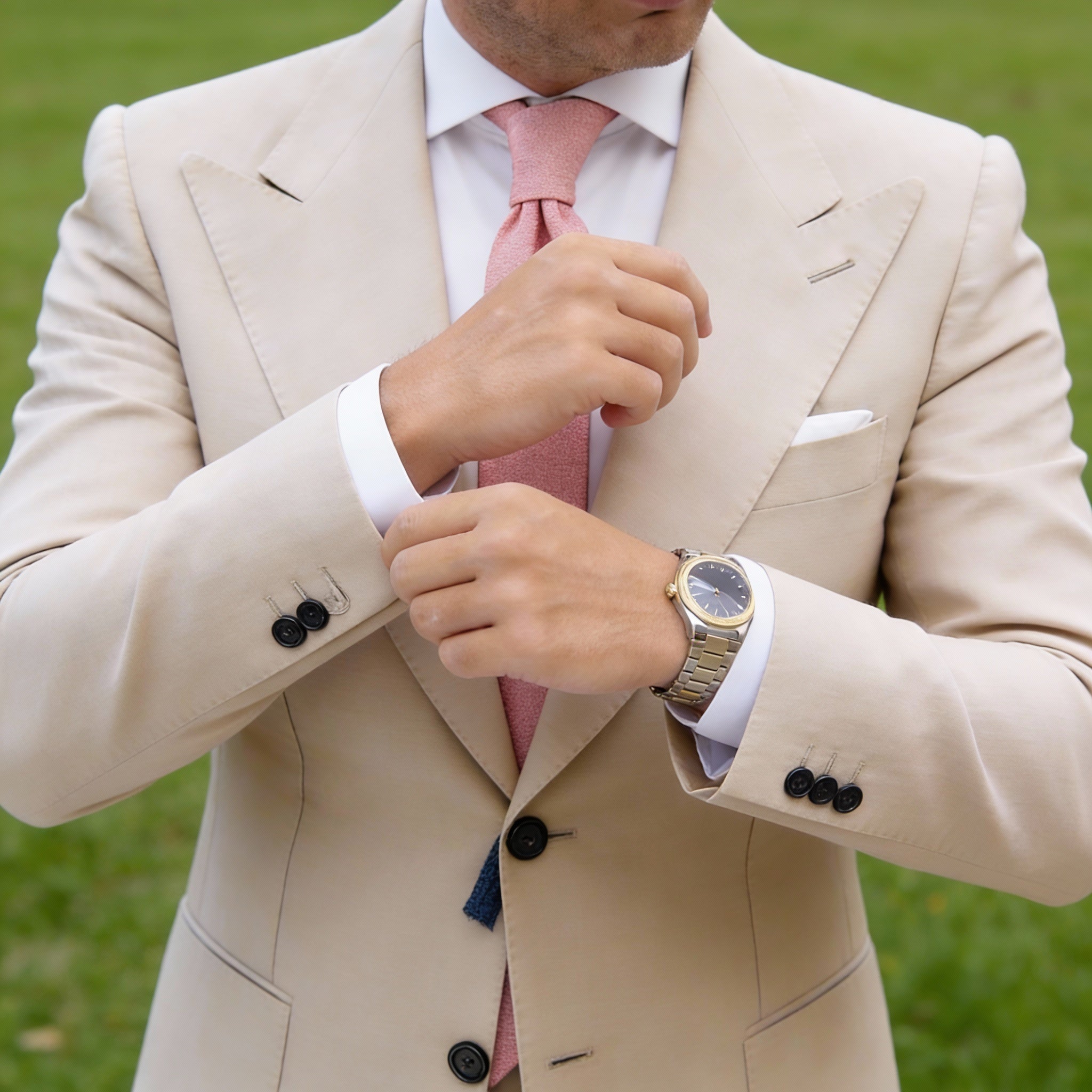 Pink Solid Necktie