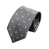 Gray Yellow Paisley Necktie