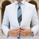 Black With Blue Plaid Necktie