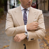 Dark Purple With Light Blue Paisley Necktie