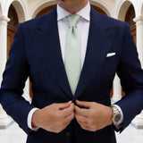 Light Green with White Stripe Necktie