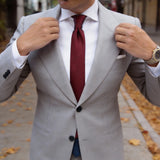 Red With Black Stripes Necktie