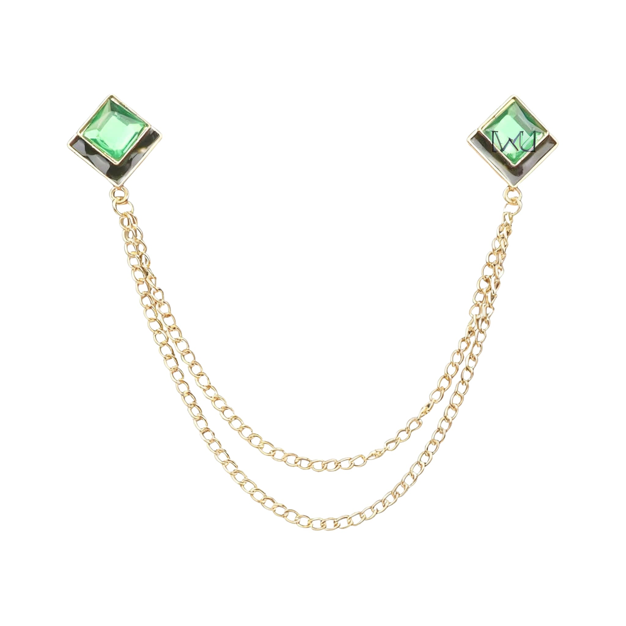 Gold Green Solid Lapel Pin