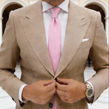 Pink With White Stripes Necktie