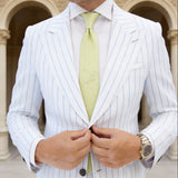 Light Green with Light Green Floral Necktie