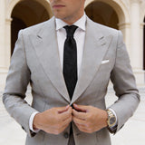 Black With Floral Necktie
