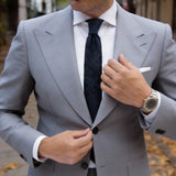 Black With Floral Necktie
