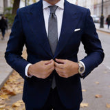 Gray With White Plaid Necktie