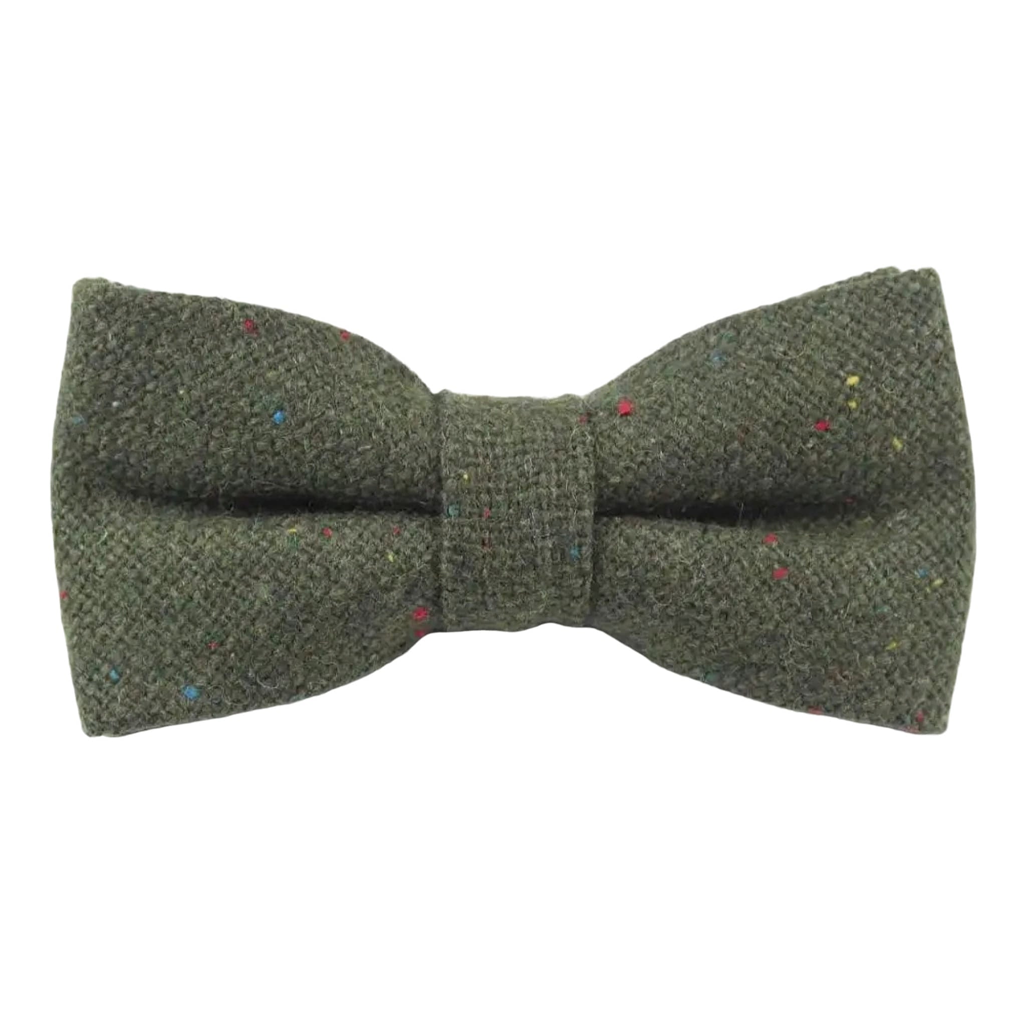 Olive Speckled Bow Tie
